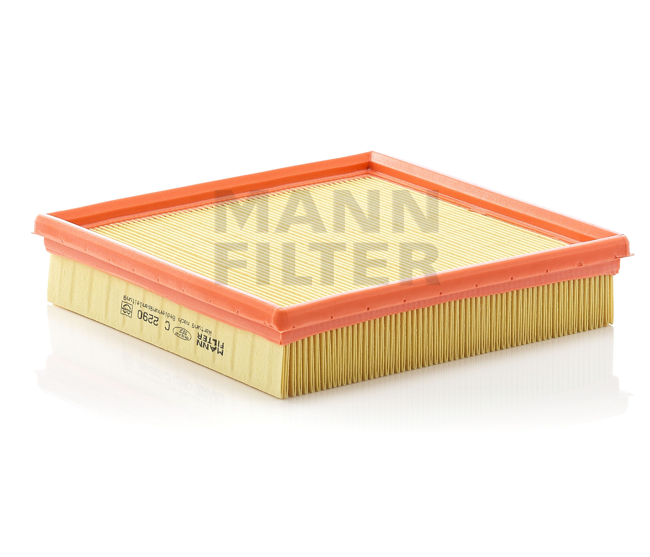 MANN-FILTER C 2290 Filtro Aria Auto: 213x213x46 Mm, Qualità Primo Equipaggiamento, Protezione Motore