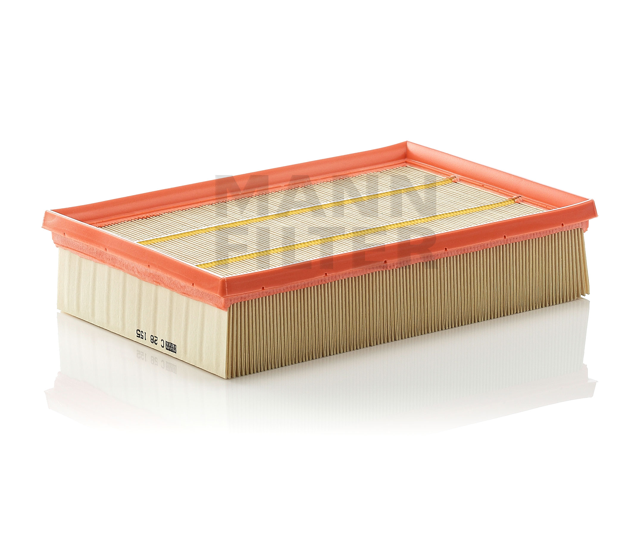 MANN-FILTER Pituus: 270 mm, Suodatinpanos Pituus: 270mm, Leveys: 182mm, Korkeus: 58mm Ilmansuodatin C 28 155