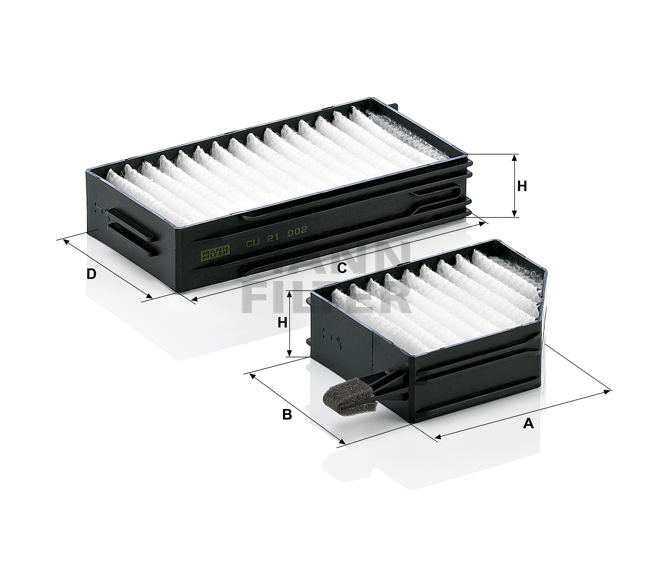 CU 21 002-2 Pollen filter MANN-FILTER SUBARU LEGACY