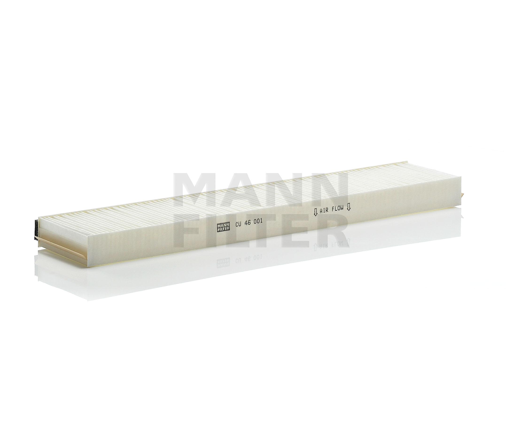 CU 46 001 MANN-FILTER Stoffilter, 460 mm x 94 mm x 30 mm Breedte 2 [mm]: 94mm, Hoogte: 30mm, Lengte: 460mm Interieurfilter CU 46 001