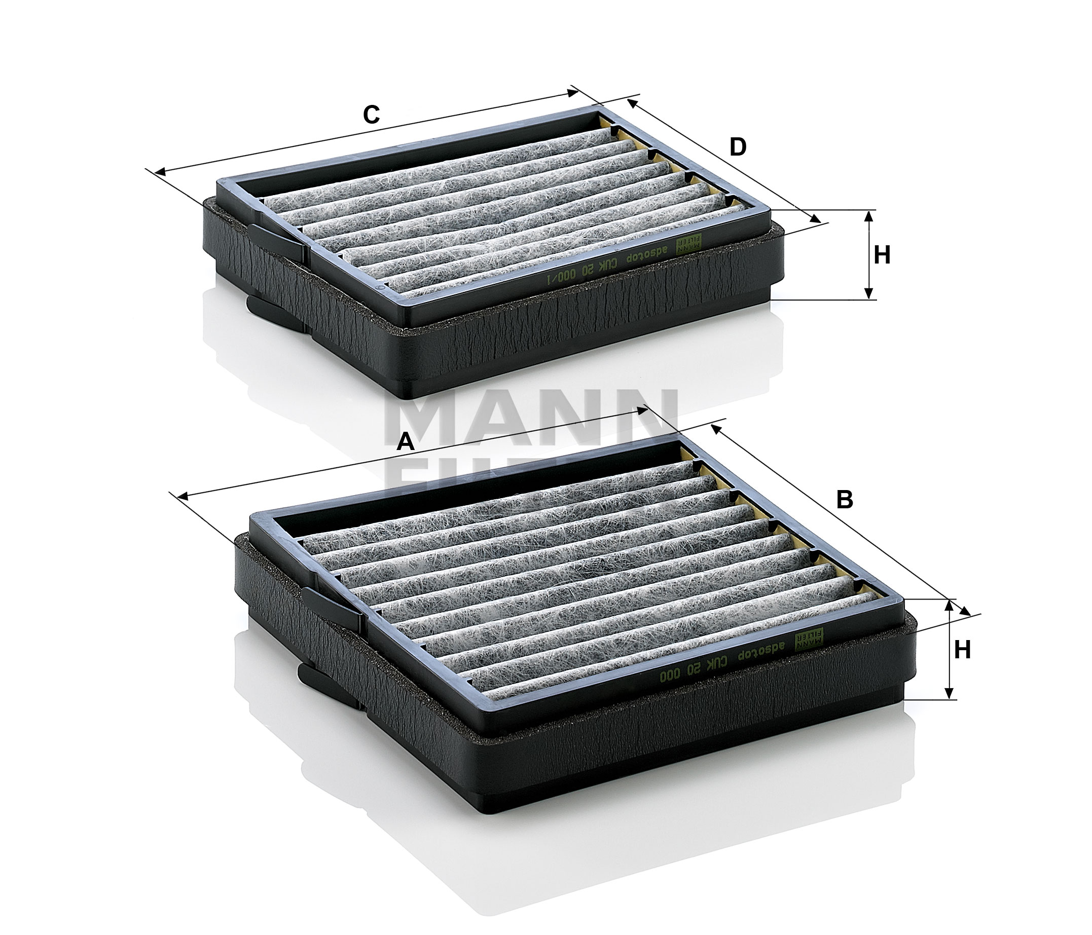 MANN-FILTER CUK200002 Φίλτρο αέρα εσωτερικού χώρου Mercedes W203 C 200 CDI 116 PS Πετρέλαιο 2003 τιμες