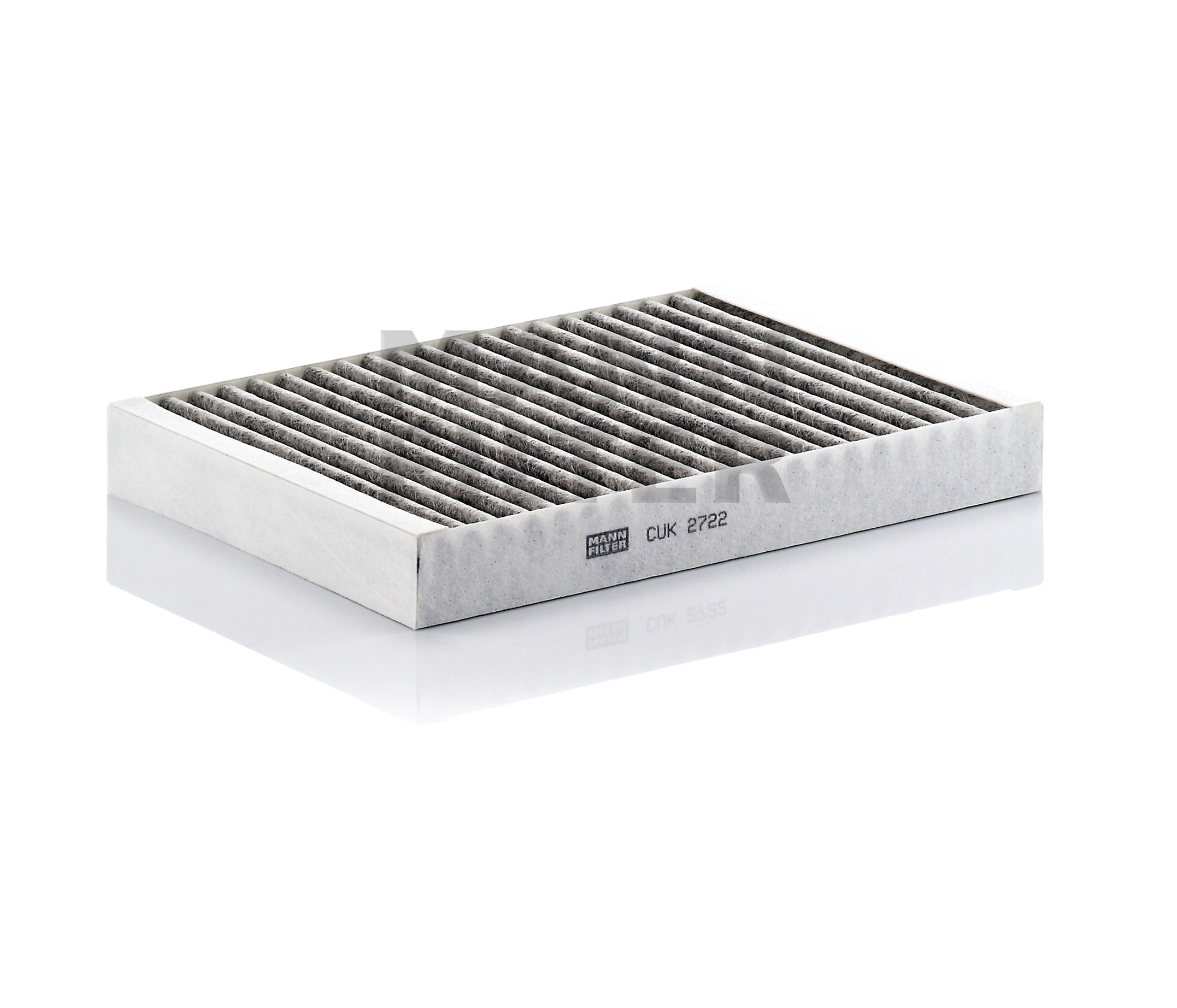 MANN-FILTER CUK 2722-2 Interieurfilter Carbon filter, 263 mm x 184 mm x 30 mm