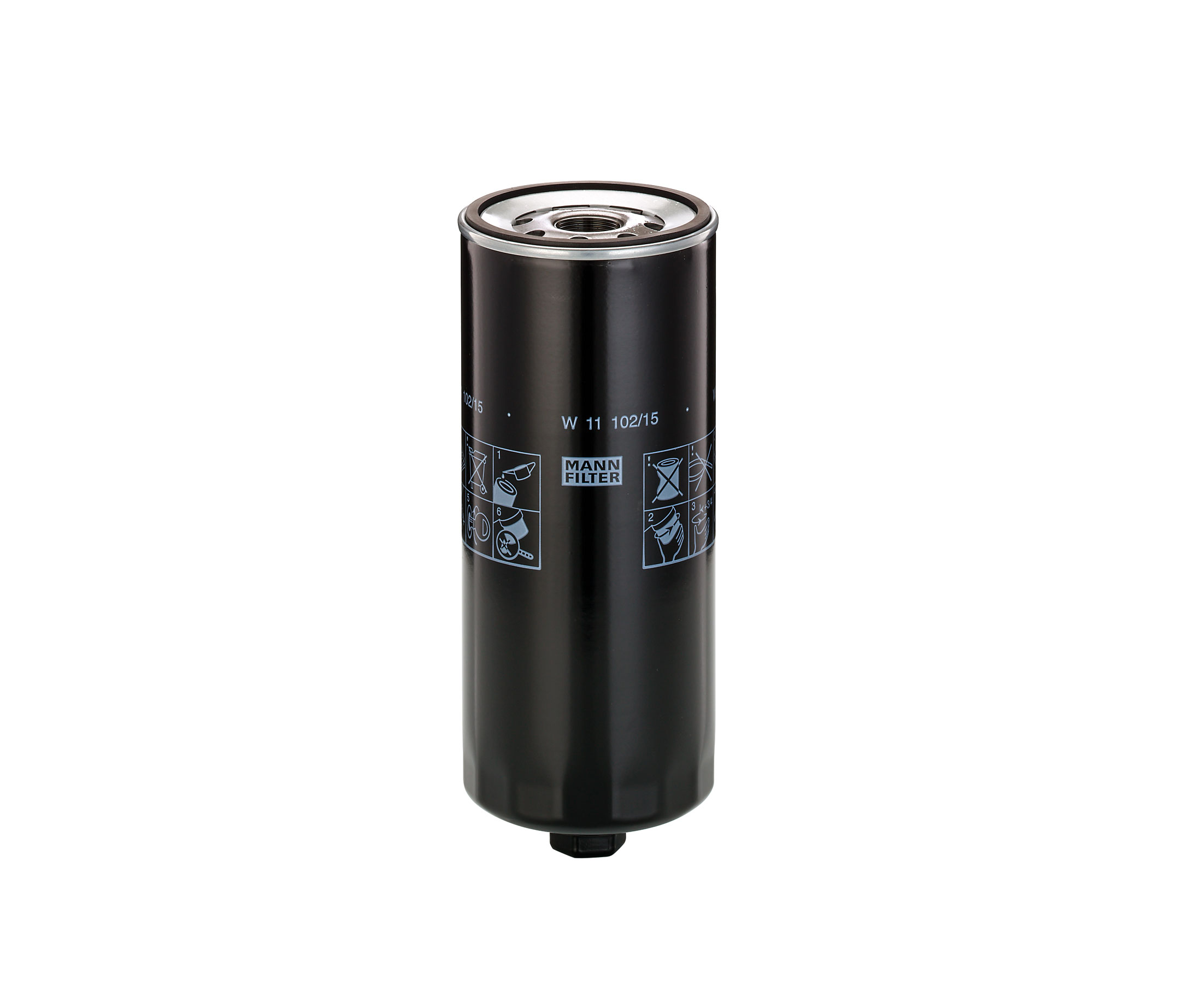 MANN-FILTER 1 1/8-16 UN-2B, Opschroeffilter Ø: 108mm, Hoogte: 274mm Oliefilter W 11 102/15 kopen