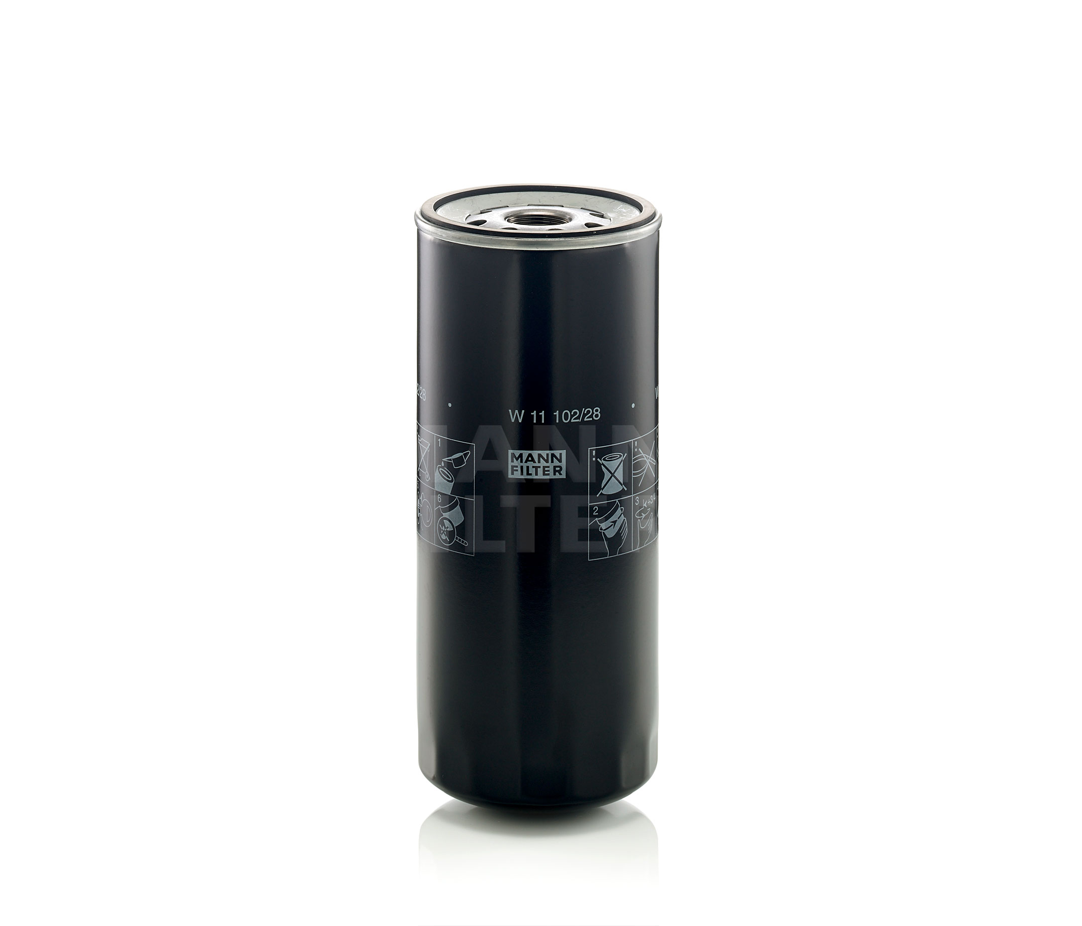 MANN-FILTER 1 1/8-16 UN, Spin-on Filter Ø: 108mm, Height: 260mm Oil filters W 11 102/28 buy