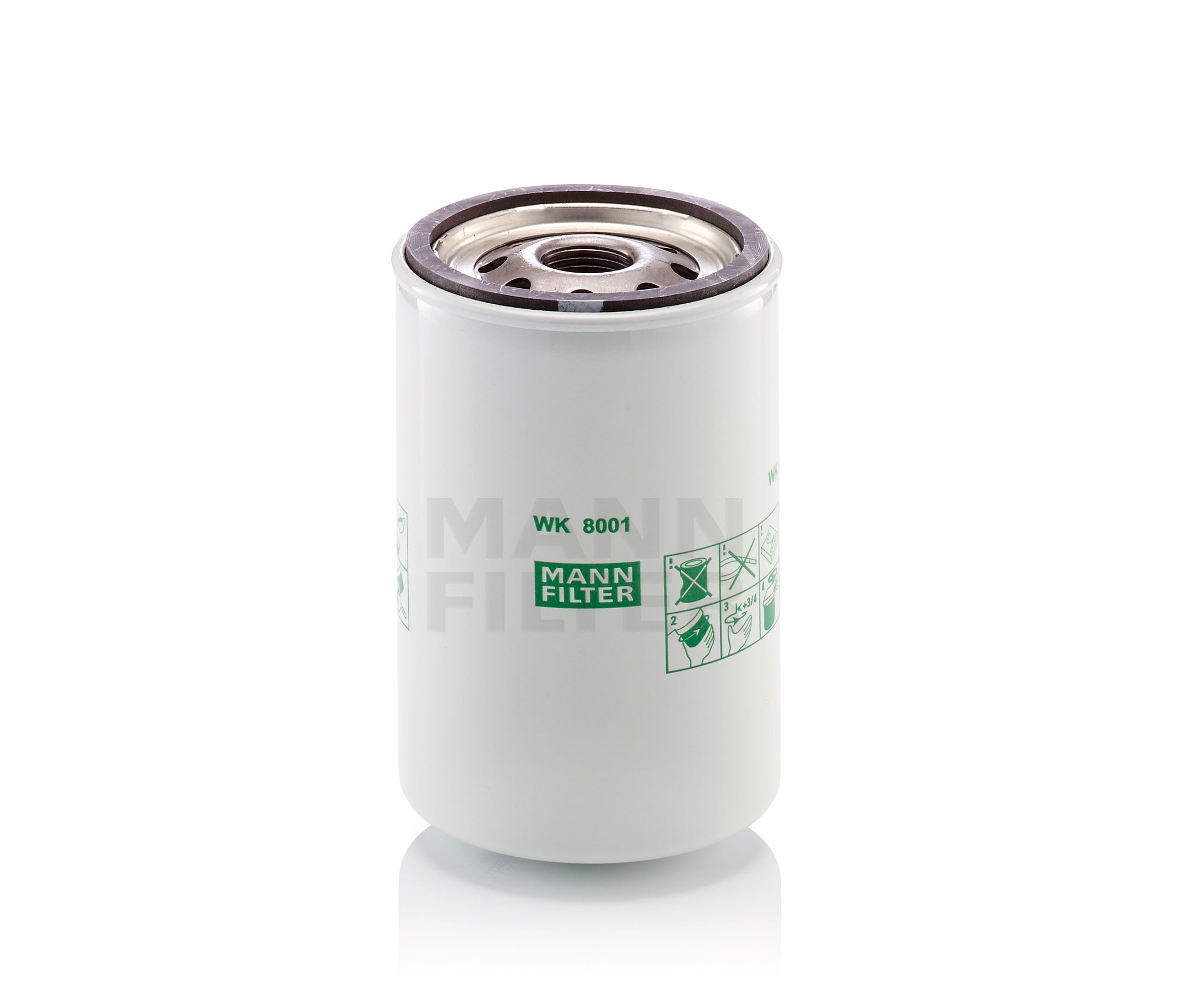 MANN-FILTER WK 8001 Polttoainesuodatin Ruuvattava suodatin
