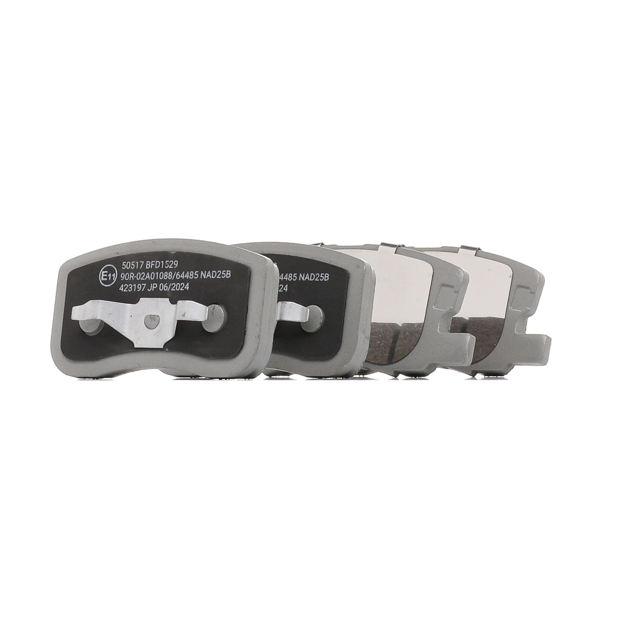 JAPKO Vorderachse Höhe 1: 50,3mm, Höhe: 51,6mm, Dicke/Stärke: 15mm Bremsbelagsatz 50517 online kaufen